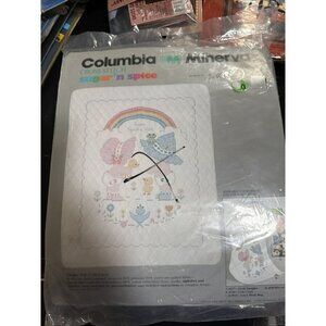 CM Columbia Minerva Cross Stitch Sugar and Spice Crib Cover 1983 unopened